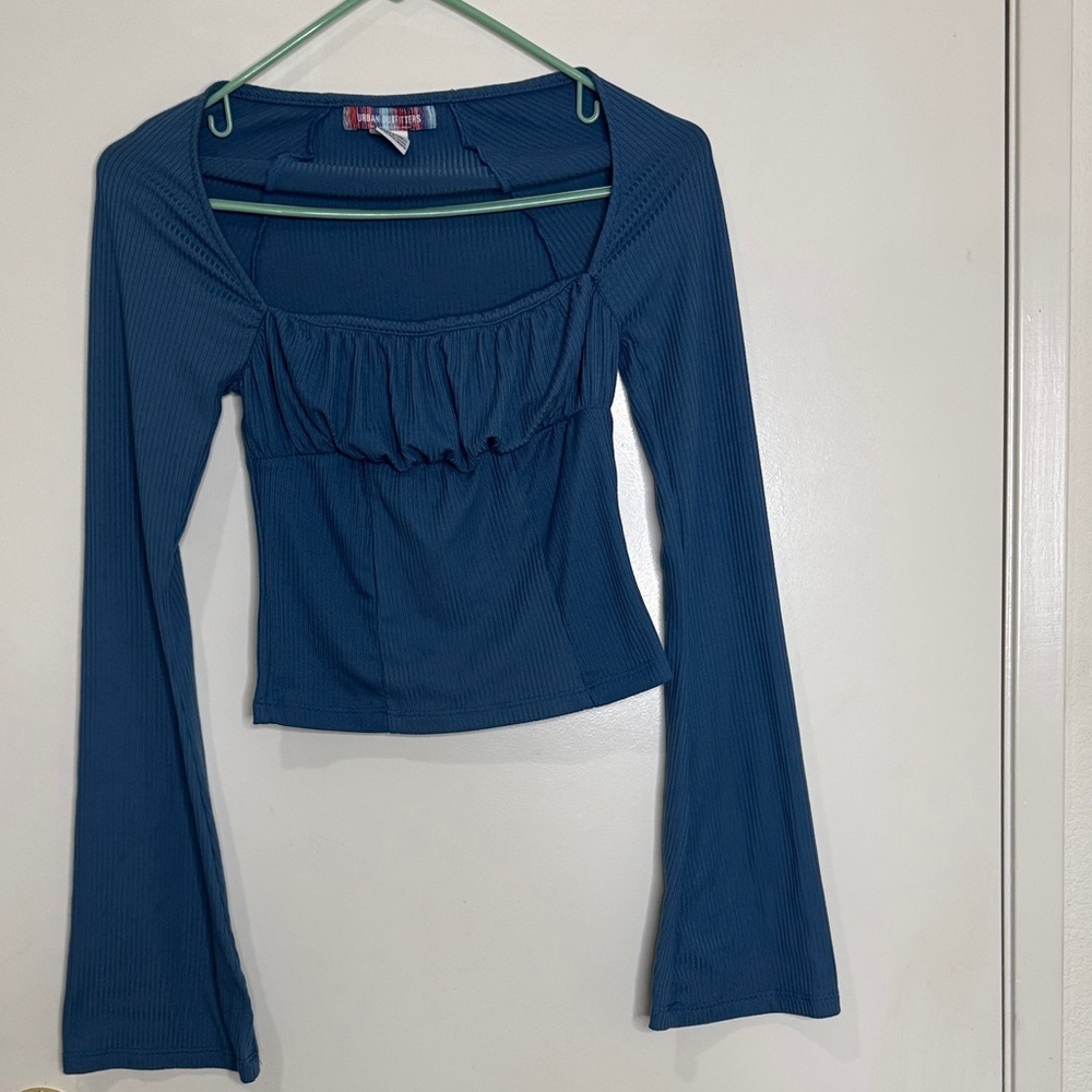 Urban Outfitters blue Long Sleeve Top small - Picture 2 of 6